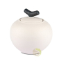 Boite à thé blanche finition sablé 300ml porcelaine émaillée
