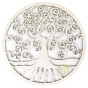 Plateau Yggdrasil arbre de vie bois de bouleau Ø 18cm