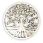 Plateau arbre de vie bois de bouleau Ø 12cm mandala applique