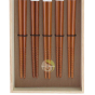 Baguettes bambou japonaises 5 paires coffret cadeau