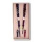 Baguettes à manger japonaise Sakura argent et or coffret cadeau