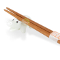 Kit baguettes et support fait main hippopotame japonais verre et bambou