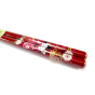 Paire de baguettes 21,5 cm couvert japonais maiko rouge pour sushi et maki