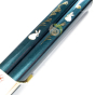 Paire de baguettes 23 cm couvert japonais vert et or pour sushi et maki