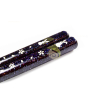 Paire de baguettes 23 cm couvert japonais mauve pour sushi et maki