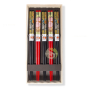 Coffret 5 baguettes japonaises sumo en bois naturel