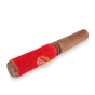 Bâton cuir feutré bois bol méditation chantant 7 métaux tibétain