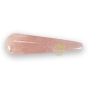 Grand bâton de massage quartz rose pour réflexologie, auriculothérapie ou acupuncture  
