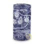 Boite à thé 60g papier washi bleu et blanc double couvercle