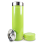 Boite ronde métallique double couvercle 100g vert glossy