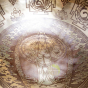 Bol du Népal gravé mantra OM et Bouddha Avalokiteshvara 1437g 