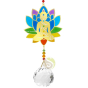 Suspension cristal Bouddha chakras intérieur extérieur 19,5 cm