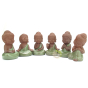 Thé pet bouddha figurine terre cuite chinoise émaillée