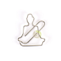 Trombone Bouddha en acier argenté pour marque page