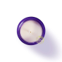 Bougie neuvaine mauve sans parfum vue de dessus bougie de dévotion