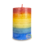 Bougie chakras 110 mm au couleur de l'arc-en-ciel 