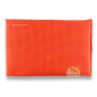 Coussin chauffant rouge garni de graines de colza tissu bio