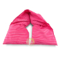 Tour de cou rose en coton bio aux noyaux de cerise pour dos et nuque