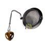 Boule à thé noir et cœur d'oeil de tigre pour infuser