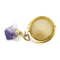 Filtre à thé boule inox améthyste et or pièce unique théière grande capacité