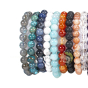 Bijoux fantaisies bracelet pierre minérale 8mm diamètre variable élastique