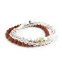 Bijoux lithotthérapie parure 3 bracelets fitness