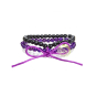 Parure 3 bracelets "Protection" pierre minérale 6mm améthyste cristal de roche tourmaline