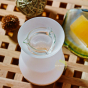 Diffuseur à bougie en verre givré et fleur de vie gravé Lucerna