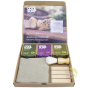 Coffret barbe Cool soap 3 savons peaux sensibles blaireau et serviette 100% coton bio