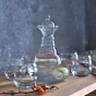 Carafe et 4 verres sans plomb fleur de vie Or