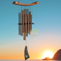 Carillon accordé 9 tubes bronze guérison noeud infini Woodstock chime