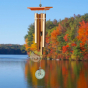 Carillon sonore en bois de frêne et tubes carrés couleur Bronze 53cm
