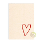 Carte postale love organic en papier labellisé FSC encre 100% naturelle 