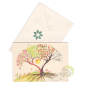 Carte postale avec enveloppe organic arbre 4 saisons papier FSC encre 100% naturelle