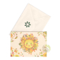 Carte postale avec enveloppe organic soleil papier FSC encre 100% naturelle