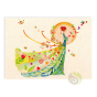 Carte postale double avec enveloppe voyageuse lumineuse papier FSC organic