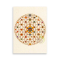 Carte postale fleur de vie mandala en papier FSC et encre végétale naturelle