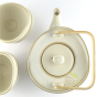 Service à thé luxe céramique beige design cadeau