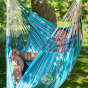 Habana azure hamac chaise confort coton bio certifié GOTS La Siesta