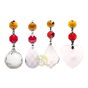 Chaine feng shui cristaux à facettes 7 chakras suspension