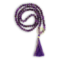 Chapelet bouddhiste améthyste 108 perles tibétain