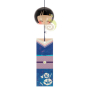 Furin cristal kokeshi Ø 5cm fabrication japonaise