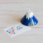Clochette japonaise bleu représentant le Mont Fuji