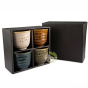Coffret 4 tasses en céramique émaillée cadeau offrir