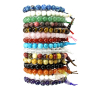 Bracelet pierre minérale tibétain bouddhiste 21 perles 8mm