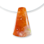 pendentif goutte Cornaline pierre minérale chakra sacré pièce unique 