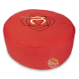 Coussin rouge 1er chakra 36cm brodé pour méditer