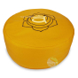 Coussin orange 2ème chakra brodé pour méditer