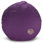 Coussin de sol violet déhoussable en coton bio garni de cosses de sarrasin