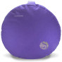 Coussin de sol violet bleu déhoussable en coton bio garni de cosses de sarrasin